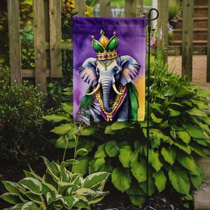Elefante rey Mardi Gras jardín bandera Multicolor decorativo patio Banner para Patio ilustraciones buzón bandera para camas de flores tamaño para - Product Image 2