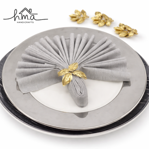 Luxury Brass Crystal Double Heart Napkin Ring Elegant Wedding Table Decor Decorative Dining Napkin Holder Accessories - Product Image 3