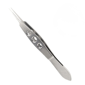 แพลตฟอร์มผูกไมโครไอริสฟอร์สเปสแบบมีฟัน 1x2 ฟัน 0.40 มม. 10.5 ซม. สำหรับศัลยกรรมจุลศัลยกรรมตา ทำจากสแตนเลสสตีล ใช้งานด้วยมือ นำกลับมาใช้ใหม่ได้ - Product Image 1