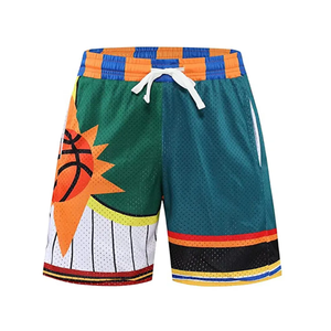 Short de sport noir personnalisé avec logo pour homme – Short de jogging, de natation ou de plage en maille respirante pour l'été - Product Image 1
