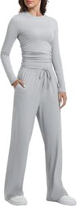 New Design Ladies Long Sleeve Top with Pants Matching <b>Set</b> Soft Comfortable Fabric Women Co Ord Outfit Daily Wear Clothing <b>Set</b> - Product Image 3