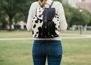 Mochila Duradera de Cuero Genuino de Vaca con Pelo, Estilo Western, para Viaje, con Logotipo Personalizado de Fábrica LHBP-0220 - Product Image 2