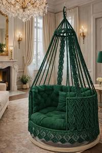 Macrame <b>Swing</b>, Macrame <b>Swing</b> Chair, Macrame <b>Swing</b> Chair, <b>Hammock</b> chair, Indoor <b>Swing</b> - Product Image 4