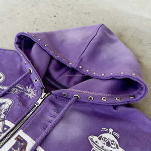 Sweat à capuche surdimensionné pour homme, double couche, en polaire polyester/coton, léger, respirant, écologique et de haute qualité - Product Image 3