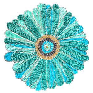 Handmade Luxury Floral <b>Beaded</b> Eco-Friendly <b>Placemat</b> for Home Dining Centerpiece Decor - Product Image 3