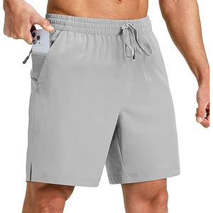 Wholesale Men Cotton Casual Shorts Elastic Waist <b>Drawstring</b> Plain Summer Shorts Custom Logo OEM Factory Price - Product Image 1