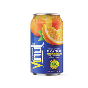 Precio de fábrica VINUT Refrescante 330ml Bebida de jugo de naranja sin azúcar Vietnam Etiqueta privada Muestra gratis ofrecida - Product Image 1