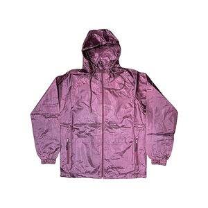 Ensemble coupe-vent réfléchissant unisexe style streetwear, survêtement imperméable avec veste à capuche et short 100% nylon, personnalisable avec logo, pour le jogging - Product Image 2