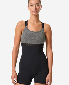 Womens <b>High</b> Waist Yoga Jumpsuit Sleeveless Criss-Cross Neck Geometric Print Quick Dry Spandex Nylon Spring Summer Minimalist Fit - Product Image 2