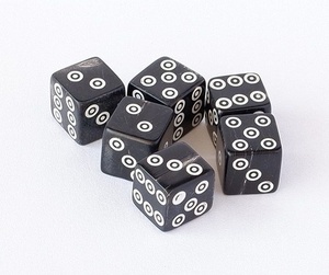 Dés à six faces en corne noire faits à la main D6, dés de jeu vikings, dés historiques médiévaux en os, ensemble de dés, vente en gros, fabricant, fournisseur - Product Image 2