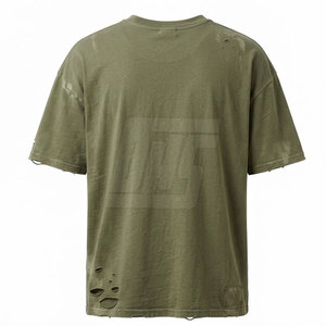 T-shirts délavés surdimensionnés en coton épais, style streetwear décontracté pour hommes - Product Image 2