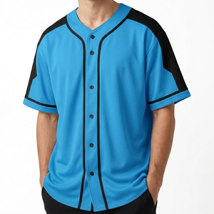 Nueva Camiseta de Béisbol Transpirable y Duradera, Ligera, con Botones Delanteros, Precio Económico, Ropa Deportiva, Camiseta de Béisbol de Poliéster, Servicio OEM - Product Image 1