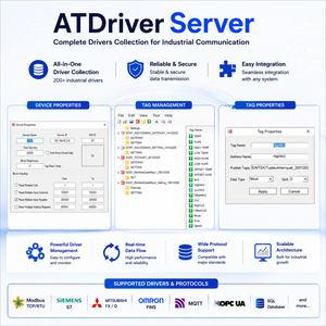 Logiciel de communication industrielle multi-protocoles pour PLC, SCADA et IIoT |   Serveur ATDriver - Product Image 1
