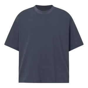 T-shirts pour hommes surdimensionnés 100 % coton à col rond et manches courtes, coupe ample, motif uni, style vintage, personnalisables - Product Image 1