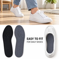 Semelles intérieures noires antibactériennes et désodorisantes en tissu respirant pour le contrôle des odeurs, idéales pour les baskets, les bottes de travail et le quotidien.