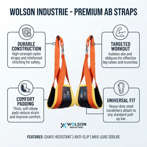 Correa de Entrenamiento Abdominal Profesional Wilson Industry, Correa de Brazo Colgante Resistente, Ajustable, Elasticidad Moderada, Unisex, para Abdominales - Product Image 3