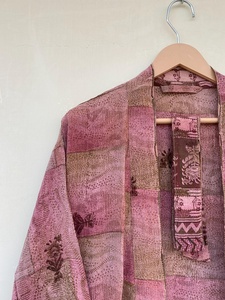 Belle Robe De Chambre Rose Vintage Kimono Robe Robe De Mariée Robe De Soie Lounge Wear Boho Kimono En Soie - Product Image 5