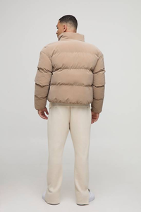 Chaqueta Acolchada de Lona con Logotipo Personalizado para Hombre, Invierno 2026, Transpirable, Cortavientos, Rellena de Fibra de Poliéster - Product Image 5