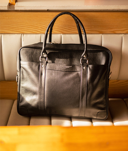 Executive Full Grain Leather Laptop <b>Briefcase</b> for Men Premium Genuine Leather Business Office Bag with Front Pocket for Work - Product Image 1