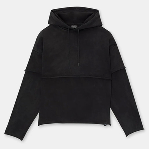 Sudadera con Capucha de Doble Capa para Hombre, Lavado Ácido, Tejido Grueso y Cálido, Moda Urbana, Ropa de Invierno, Venta al Por Mayor OEM - Product Image 6