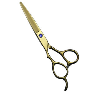 Gold 6 Inch Left Hand Hairdressing Scissors 440c Hair Salon Professional Barber Scissors Set <b>Shears</b> For Salon - Product Image 6