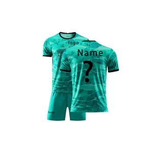 Men's Red Blue Color Blocked Soccer Jersey Kit Short Sleeve V Neck Moisture Wicking <b>Polyester</b> Uniform with Shorts and <b>Socks</b> - Product Image 2