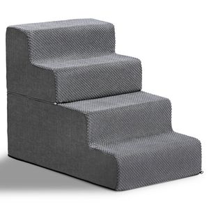 Scala a 4 Gradini per Cani e Gatti per Letti Alti, Antiscivolo, con Copertura Rimovibile e Lavabile, Rampa per Uso Interno ed Esterno in Schiuma - Product Image 6