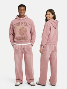 Conjuntos de dos piezas personalizados lisos y sencillos para uso casual: sudaderas con capucha y pantalones deportivos, trajes deportivos para invierno, chándales de entrenamiento. - Product Image 5