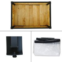 Support de jardinière en bois avec pieds surélevés Pot de fleur de lit de jardin pour l'extérieur pour plantes légumes fleurs