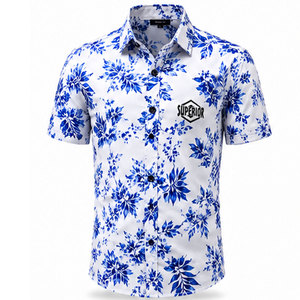 Chemise boutonnée de créateur pour homme de qualité supérieure avec imprimé graphique élégant et coupe classique confortable pour un usage quotidien - Product Image 1