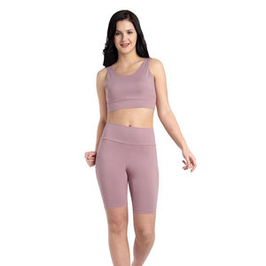 Diseña Tu Propio Logotipo, Conjunto de Yoga para Mujer, Nuevo Conjunto Corto de Spandex para Mujer, Ropa de Gimnasio al por Mayor, Conjuntos Cortos de Yoga para Mujer - Product Image 1