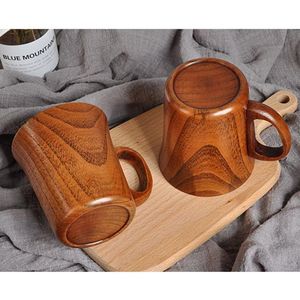 แก้วไม้ทำมือระดับพรีเมียม ทำจากไม้เนื้อแข็งธรรมชาติ สไตล์เรียบง่าย สำหรับเครื่องดื่มร้อนและเย็น เป็นมิตรกับสิ่งแวดล้อม - Product Image 1