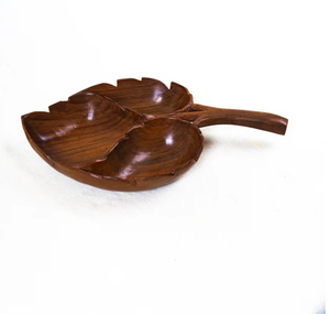 Bol en bois pour servir les fruits secs et les fruits, idéal pour les occasions de fête de Noël et la vaisselle de table - Product Image 1