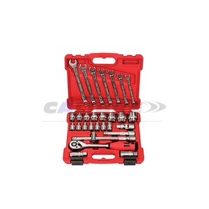 Juego de Llaves Combinadas y de Tubo Métricas TAIWAN CALIBRE de 1/2 Pulgada, 29 Piezas, 8-32 mm - Product Image 1