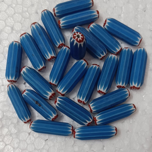 Cuentas de Vidrio Azules Chevron Premium, Cuentas Rayadas Hechas a Mano, Cuentas Sueltas para Fabricación de Joyería, Suministros para Manualidades DIY - Product Image 6