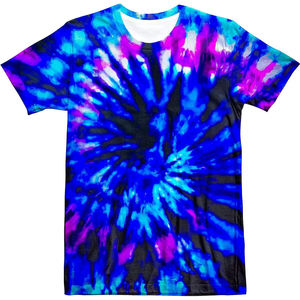 Trendy Retro Tie-Dyed Men's T-Shirts High Quality 100% Cotton Customizable Summer American Style Short-Sleeved Street Wear - Product Image 2