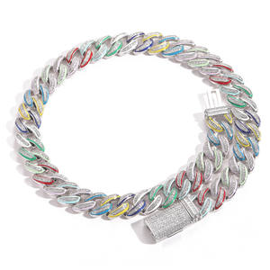 Export Quality Womens <b>Iced</b> <b>Out</b> Diamond Hip Hop <b>Chain</b> Necklace with Elegant Sparkling Stones for Fashion Shows and Daily Outfits - Product Image 2