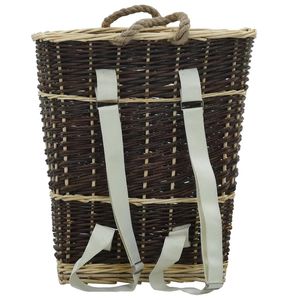 Sac à dos en saule naturel pour bûches de bois de chauffage avec sangles de transport 17,5'' x 14,6'' x 19,7'' pour paniers à linge - Product Image 3