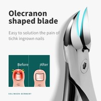 Coupe-ongles professionnels pour pédicure, lames courbées, anti-éclaboussures, ensembles de manucure en acier inoxydable, ouverture large des lames