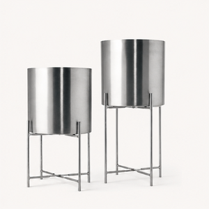 Modern Stainless Steel Indoor Plant Stand Set of 2 Luxury Minimalist Metal Flower <b>Pot</b> <b>Holder</b> for Living Room Home Decor - Product Image 4