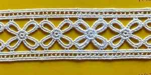 Elegante borde de encaje de algodón gpo, adecuado para vestidos, ribetes de dupatta y prendas de diseñador. - Product Image 2