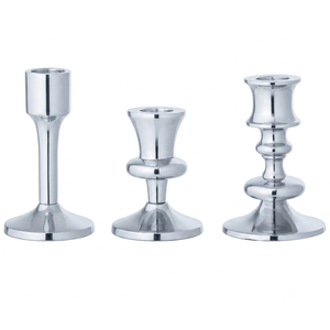 Candelabro de Metal con Acabado en Cobre Antiguo, Soporte para Velas Cónicas, Decoración Duradera para el Hogar y Bodas - Product Image 3
