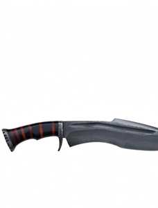 Handcrafted Dark-Finish Recurve-<b>Profile</b> Craft <b>Tool</b> Striped Handle Executive Display Piece - Product Image 3
