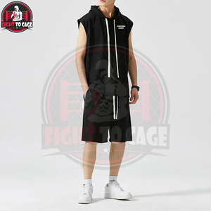 Ropa Deportiva Ligera de Otoño para Fisicoculturismo, Absorbente de Humedad, para Gimnasio, Correr, Uso Casual, Sudaderas sin Mangas, Pantalones Cortos - Product Image 4