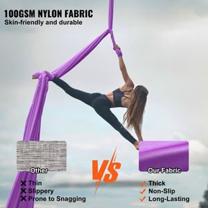 Kit Amaca da Yoga Aereo Portatile in Seta, 8,7 Iarde, con Tessuto in Nylon da 100gsm e Kit Completo di Attrezzature per Montaggio Facile - Product Image 2