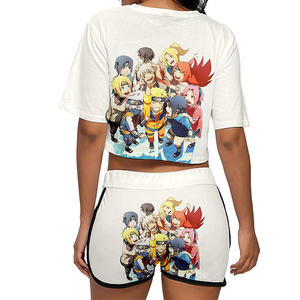 Ensemble T-shirt et Short Femme Tendance Décontracté Imprimé Manches Courtes avec Short Confortable Style 2026 - Product Image 2