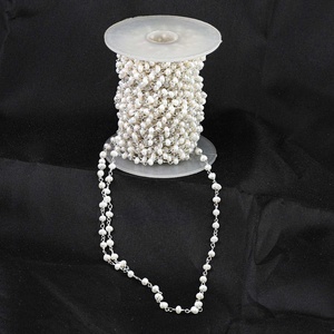Cadena de cuentas de nácar blanco natural de 3-4 mm, cuentas redondas lisas, collar para hacer joyería DIY, fabricante de cadenas de plata 925 - Product Image 4
