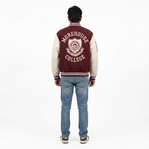Premium Custom <b>Men's</b> 3XL Wool <b>Leather</b> Varsity <b>Jacket</b> 550GSM Melton Vintage Collegiate Letterman Coat OEM Sialkot Manufacturer - Product Image 2