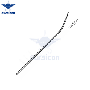 Aguja Redon de 19.5 cm / 7-3/4 Pulgadas, 16 Calibres, Punta de Lanceta Ligeramente Curvada, Extremo Roscado, Acero Inoxidable, Aguja Quirúrgica para Drenaje - Product Image 6