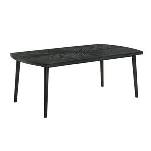 Mesa de comedor moderna con patas de madera maciza, color negro, muy vendida, mueble para comedor, para el hogar, D24A6A Lumi_Table - Product Image 6